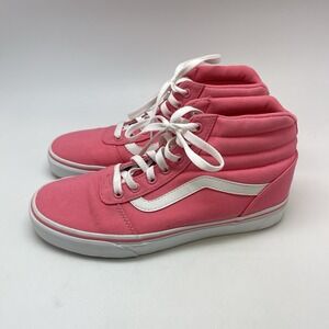 Vans Ward Sneakers Womens 8.5 Off The Wall 500714 Pink Casual Skate‎ High Top